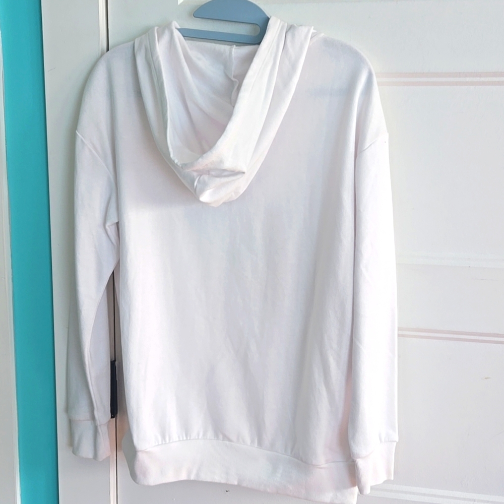 The Rolling Stones hoodie New w out tags Rock Band White Sz Small NWOT Long Slee - Picture 6 of 6